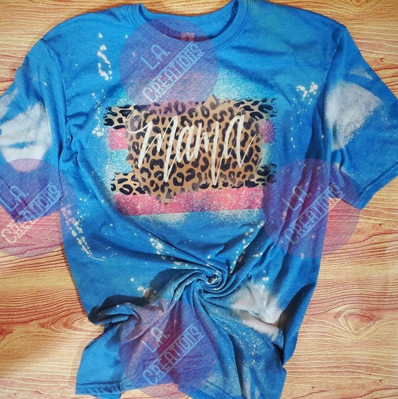 Mama Sublimation/Distressed Tee Shirt - Picture 3 of 5